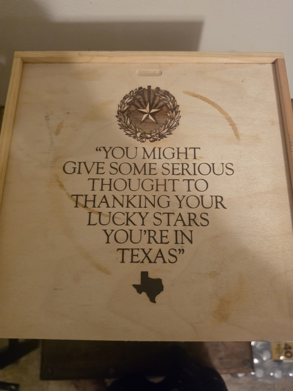 Rustic Texas Wall Plaque – Natural Wood Finish